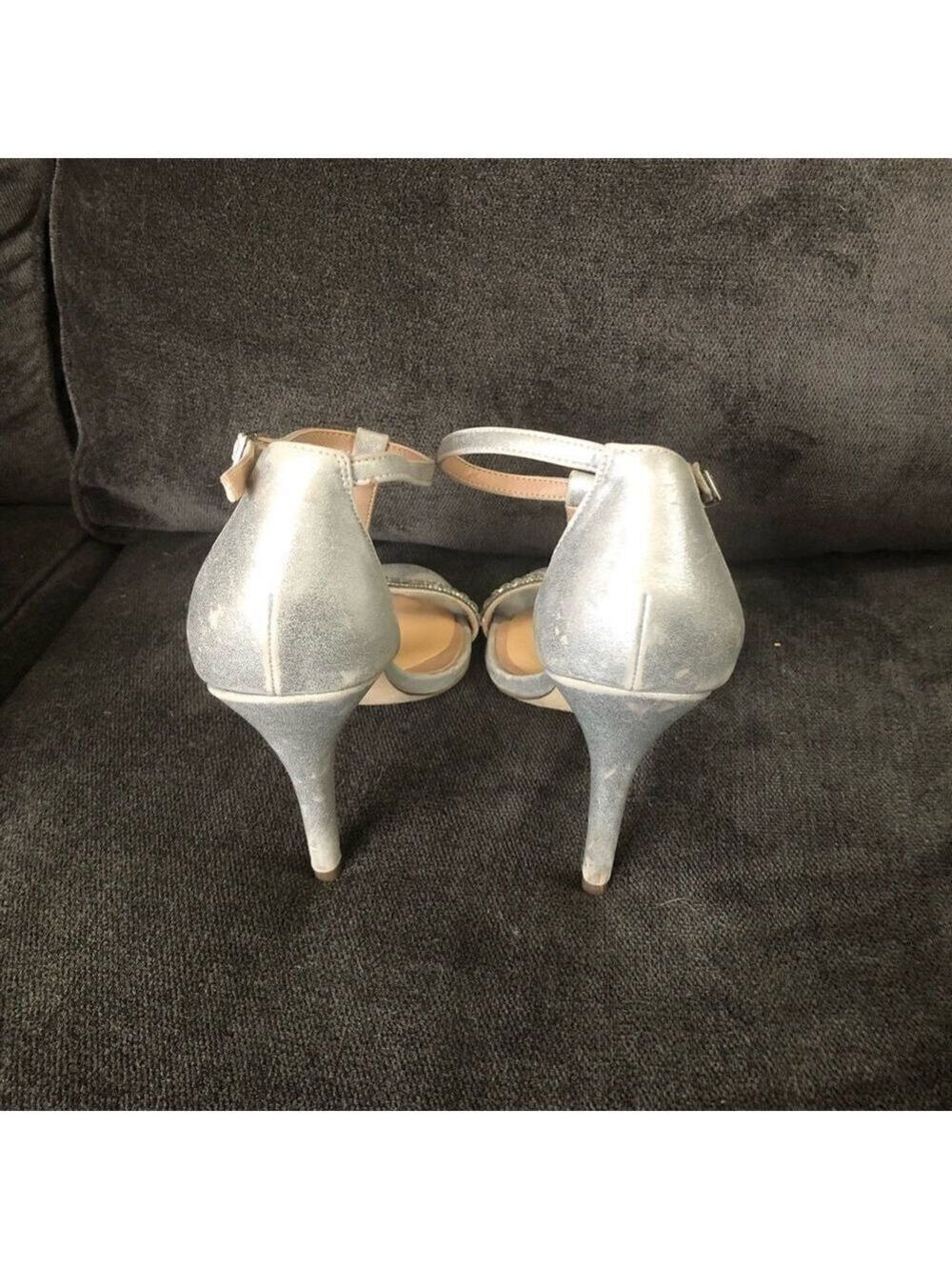 call It Spring Size 9 Silver Rhinestone Stilettos - Picture 4 of 5